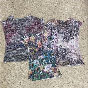 3 Maurice’s semi sheer tops size M